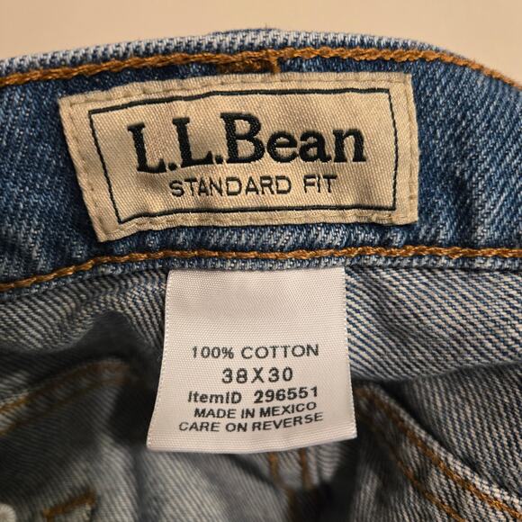 L.L. Bean Men's Jeans Straight Standard Fit Substantial 100% Cotton size 38 x 30 - Picture 11 of 11